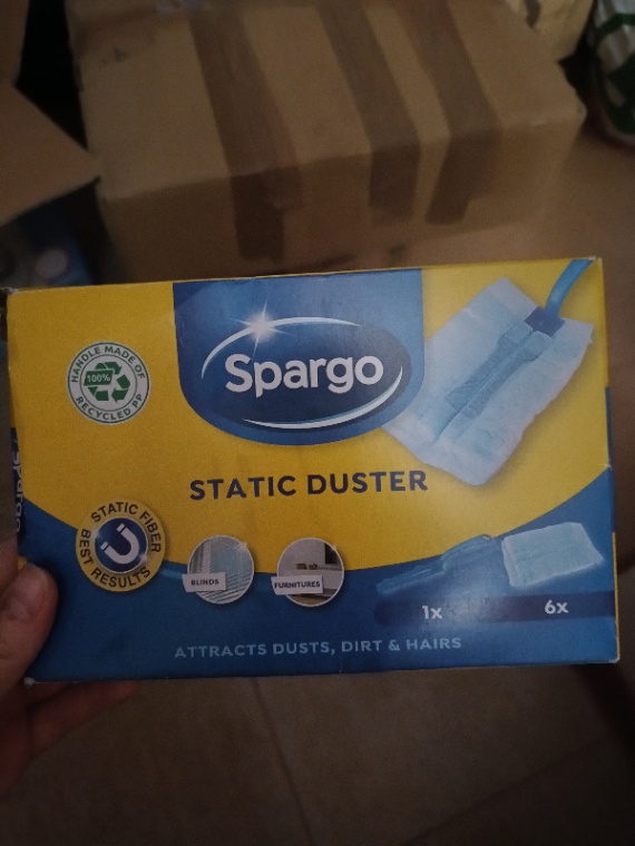 Opakowanie chusteczek do kurzu Static Duster Spargo + plastik do trzymania